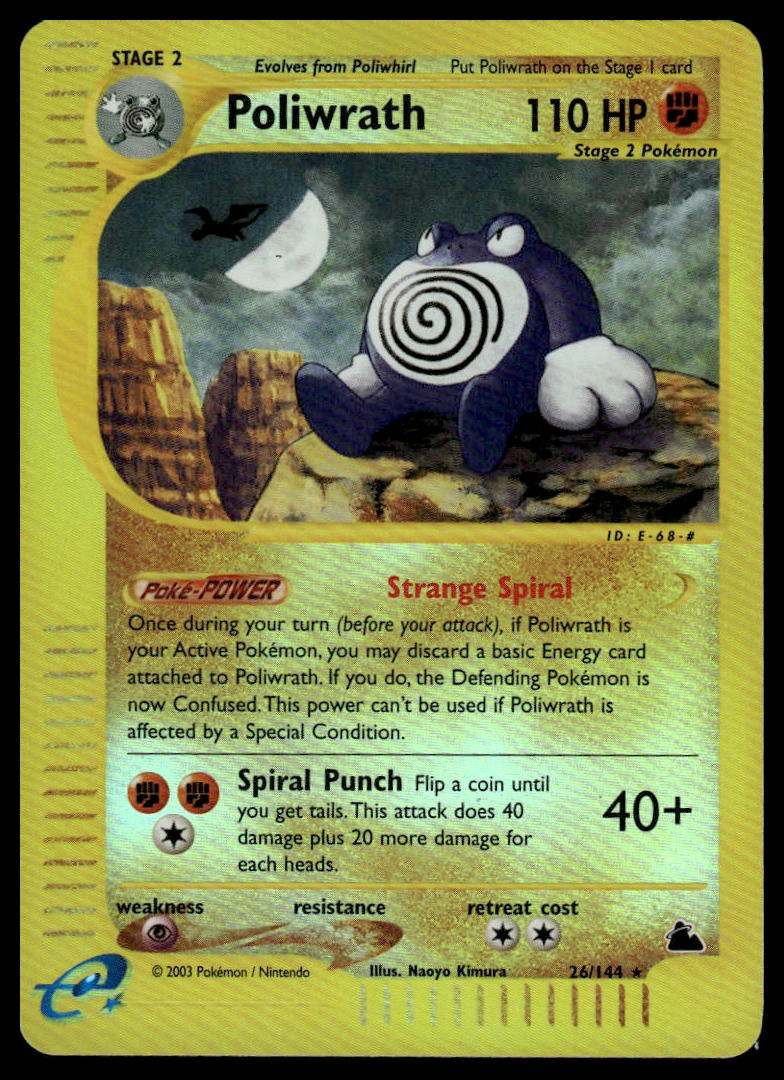 Skyridge #026/144 Poliwrath (26) Rev. Holo