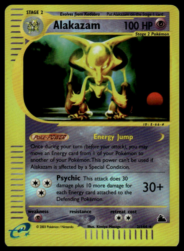 Skyridge #002/144 Alakazam (2) Rev. Holo