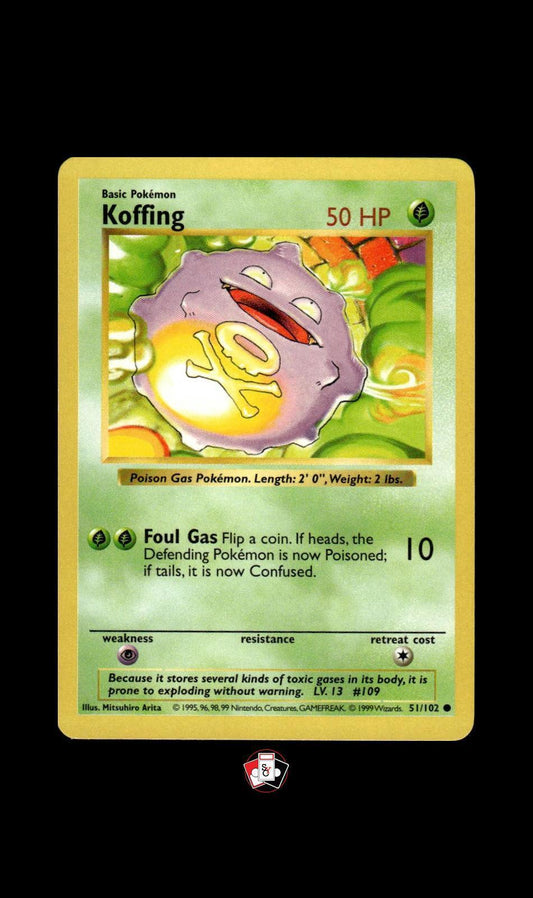 Base Set (Shadowless) #051/102 Koffing