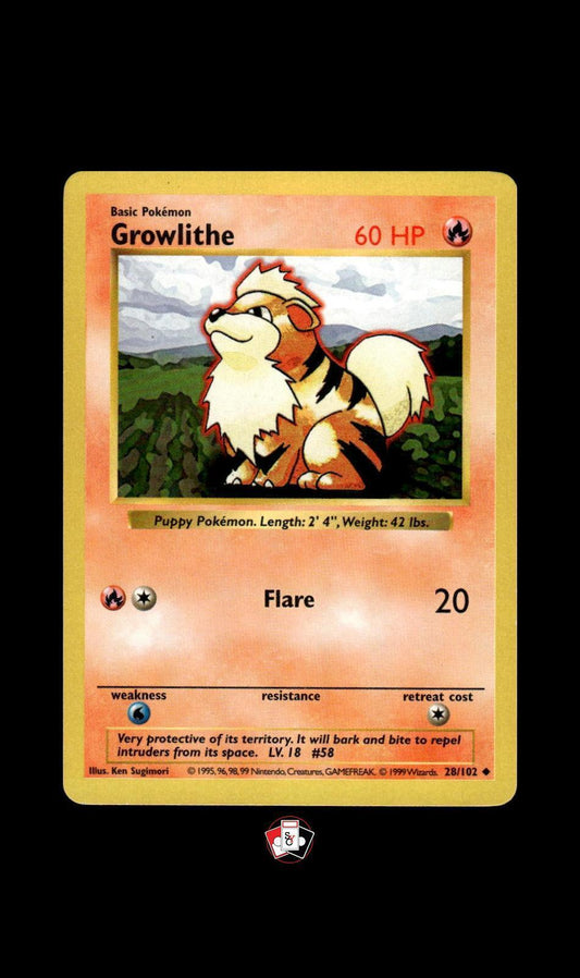 Base Set (Shadowless) #028/102 Growlithe