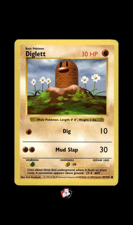 Base Set (Shadowless) #047/102 Diglett