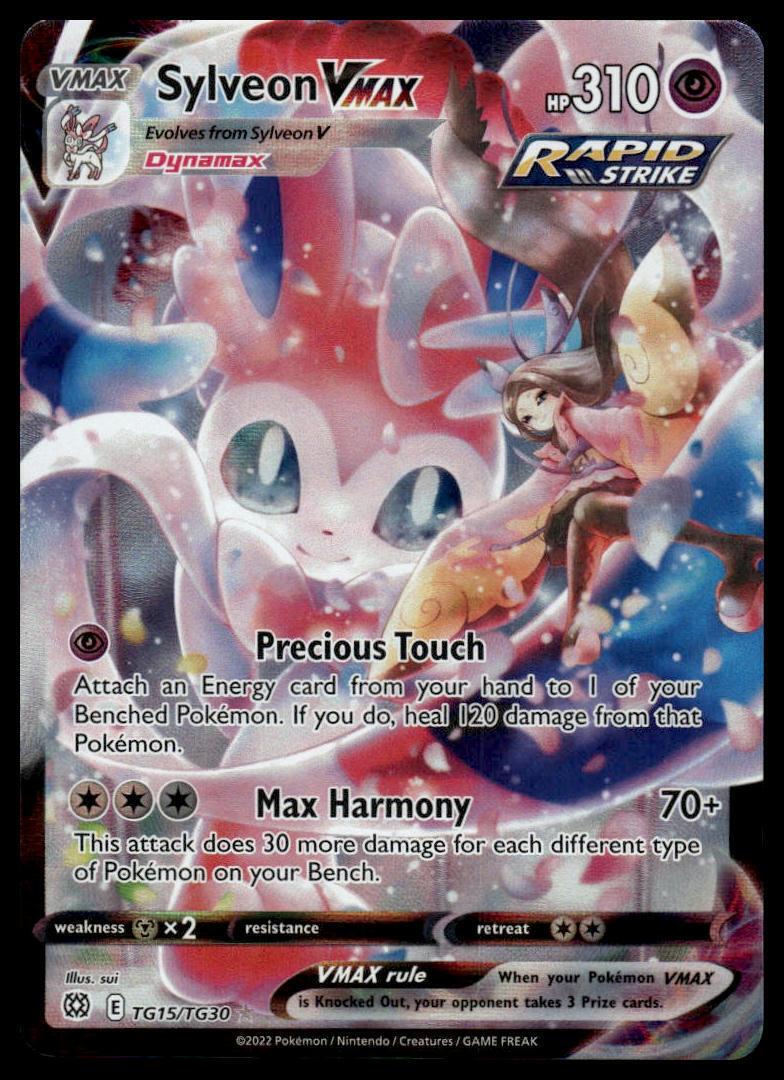 SWSH09: Brilliant Stars Trainer Gallery #TG15/TG30 Sylveon VMAX