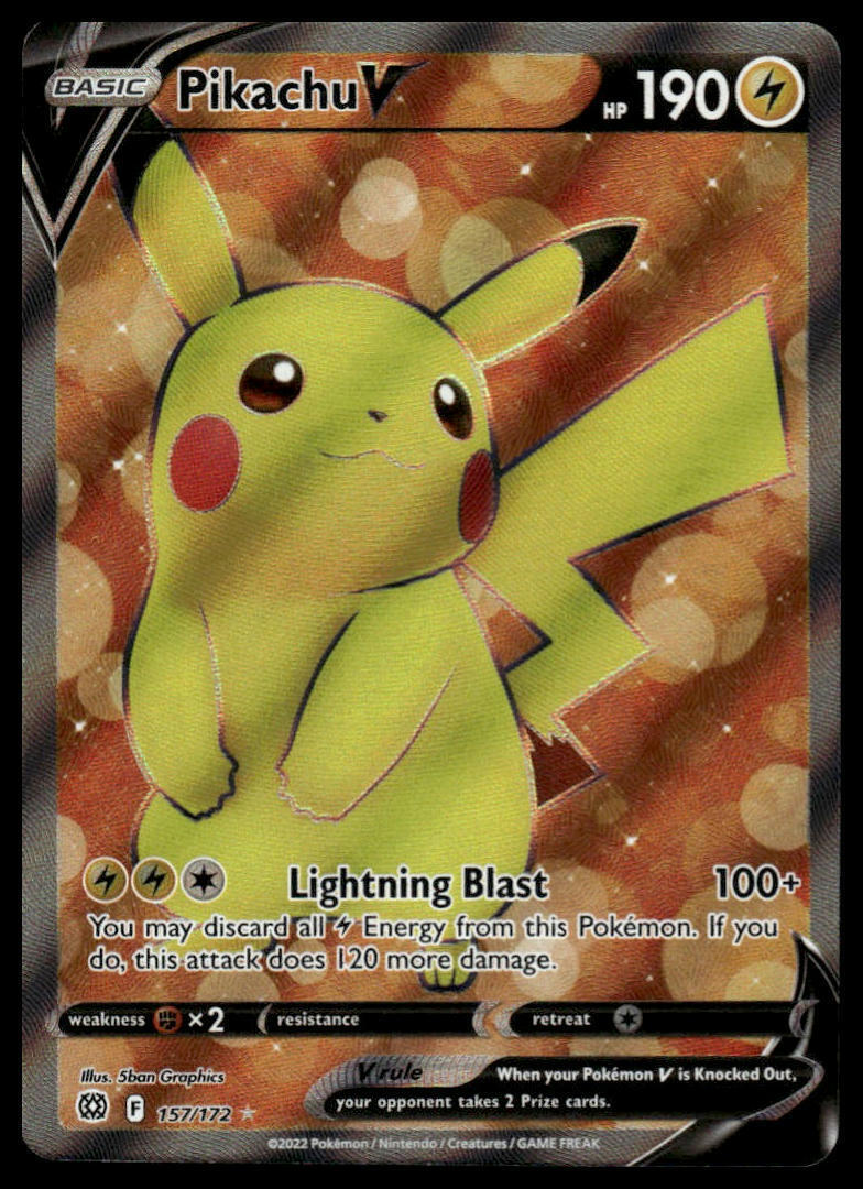 SWSH09: Brilliant Stars #157/172 Pikachu V (Full Art)