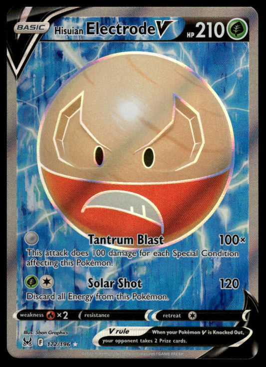 SWSH11: Lost Origin #172/196 Hisuian Electrode V (Full Art)