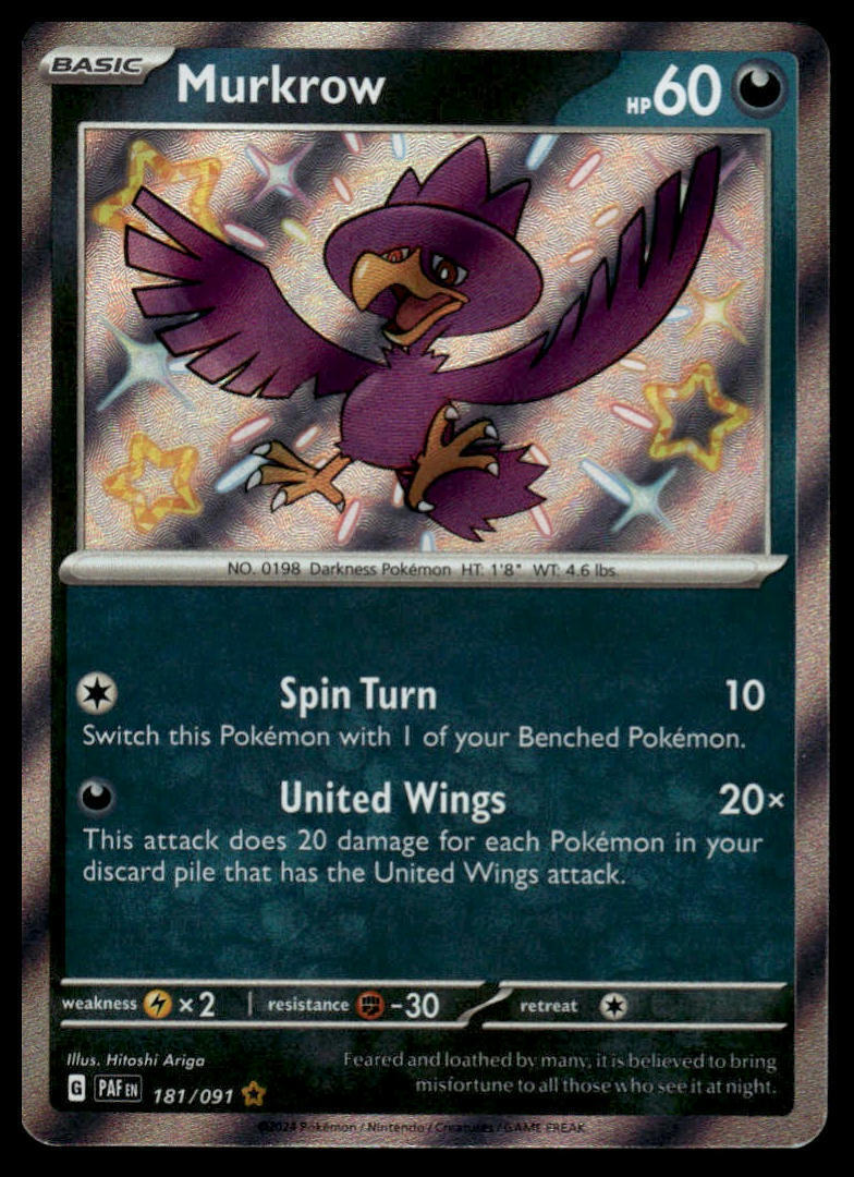 SV: Paldean Fates #181/091 Murkrow