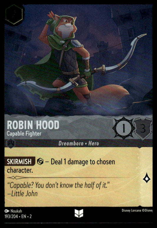 Rise of the Floodborn #193/204 Robin Hood - Capable Fighter Cold Foil