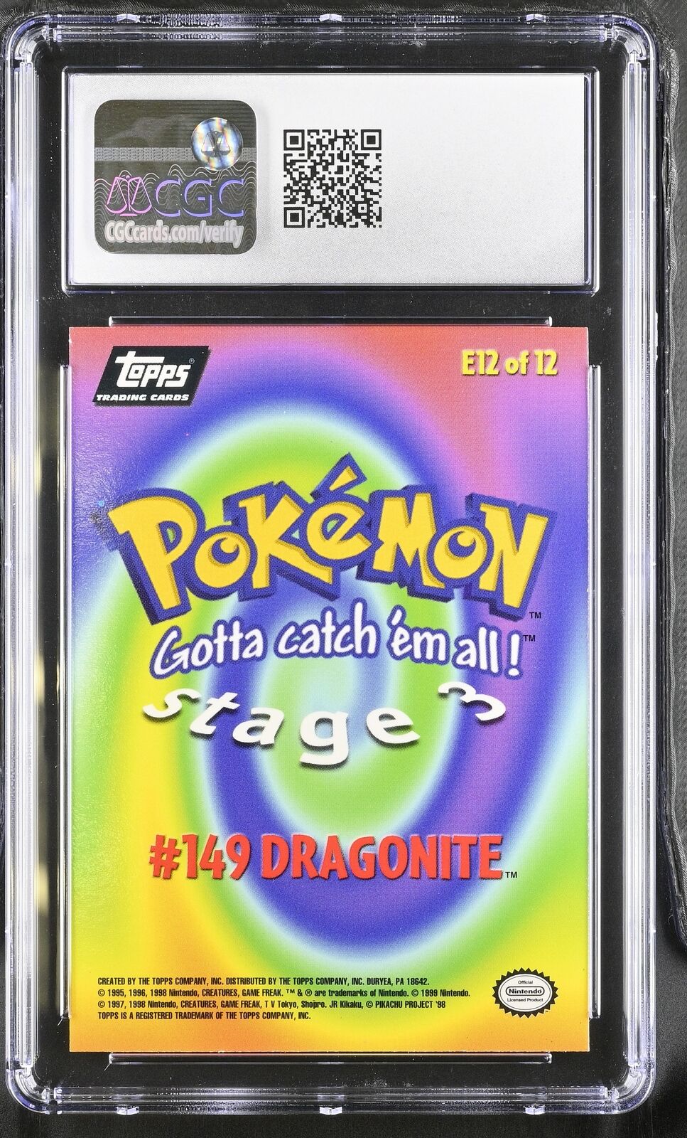 1999 Pok�mon the First Movie #E12 No.149 Dragonite CGC 9.5