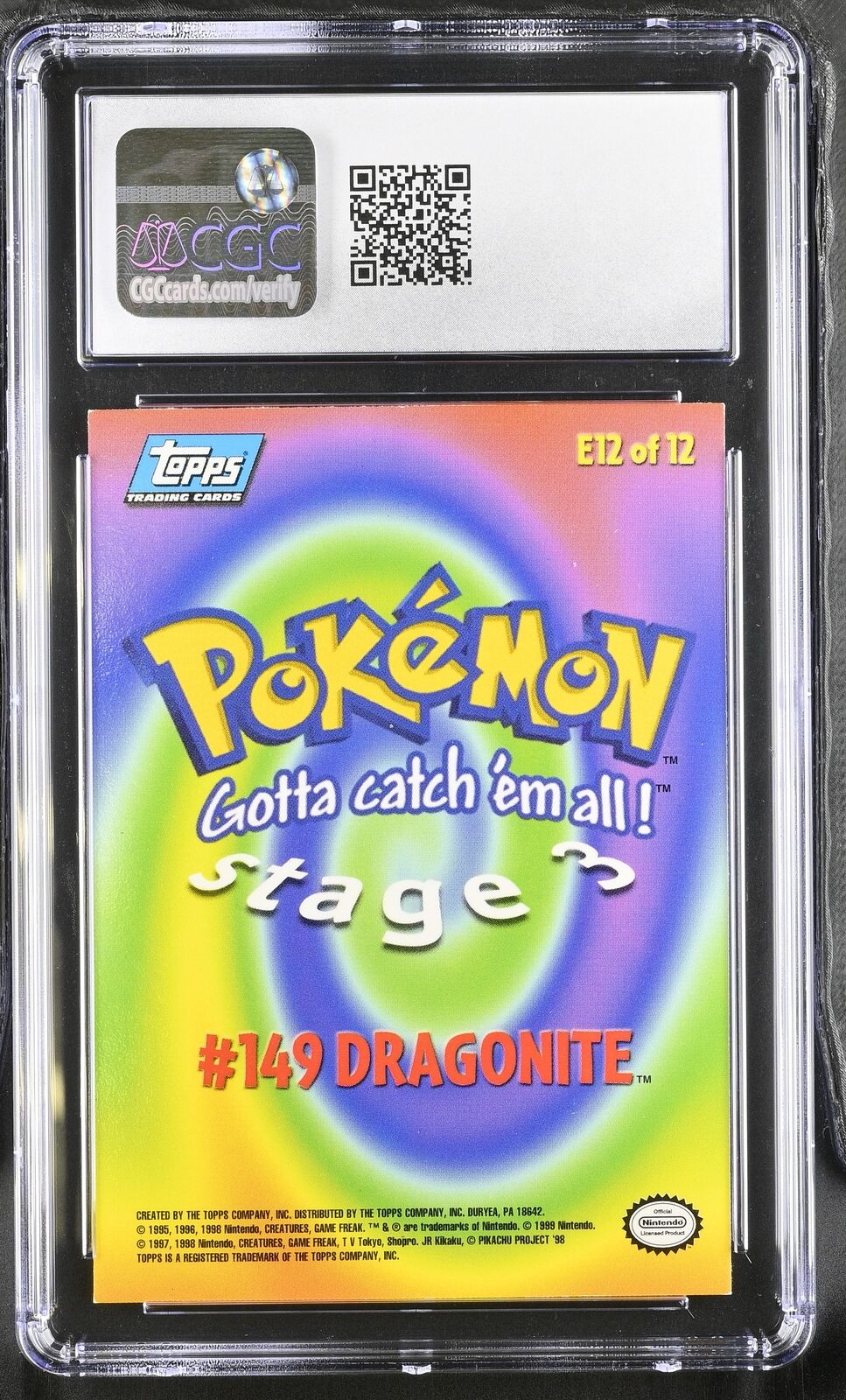 1999 Pok�mon the First Movie #E12 No.149 Dragonite CGC 9