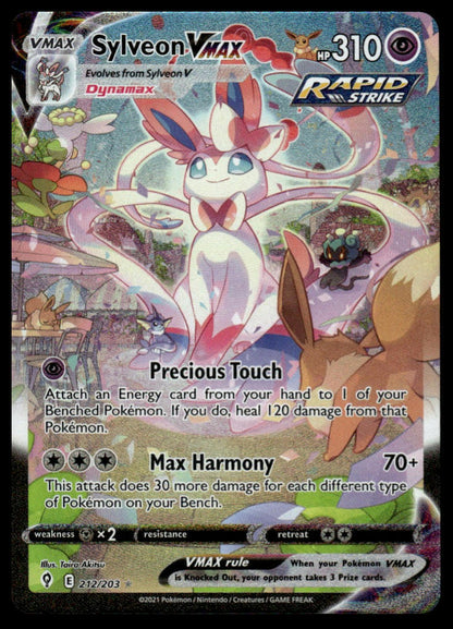 SWSH07: Evolving Skies #212/203 Sylveon VMAX (Alternate Art Secret)