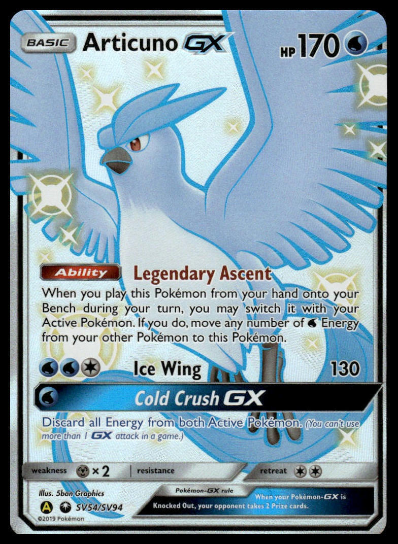 Hidden Fates: Shiny Vault #SV54/SV94 Articuno GX