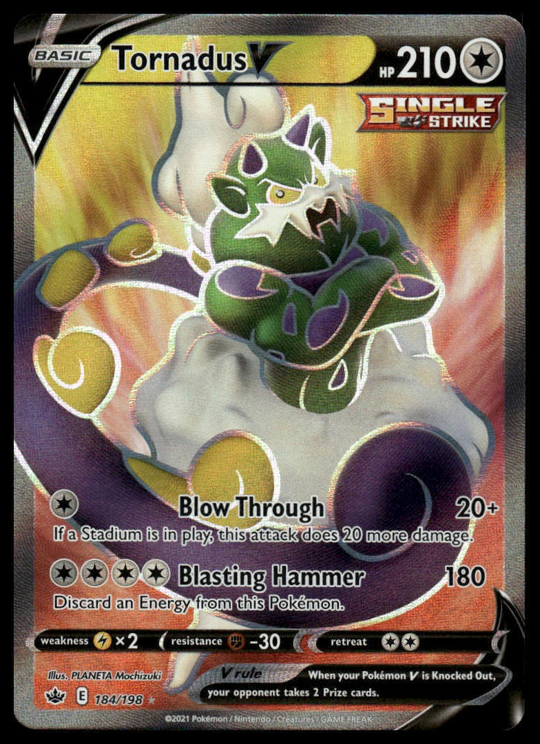 SWSH06: Chilling Reign #184/198 Tornadus V (Full Art)