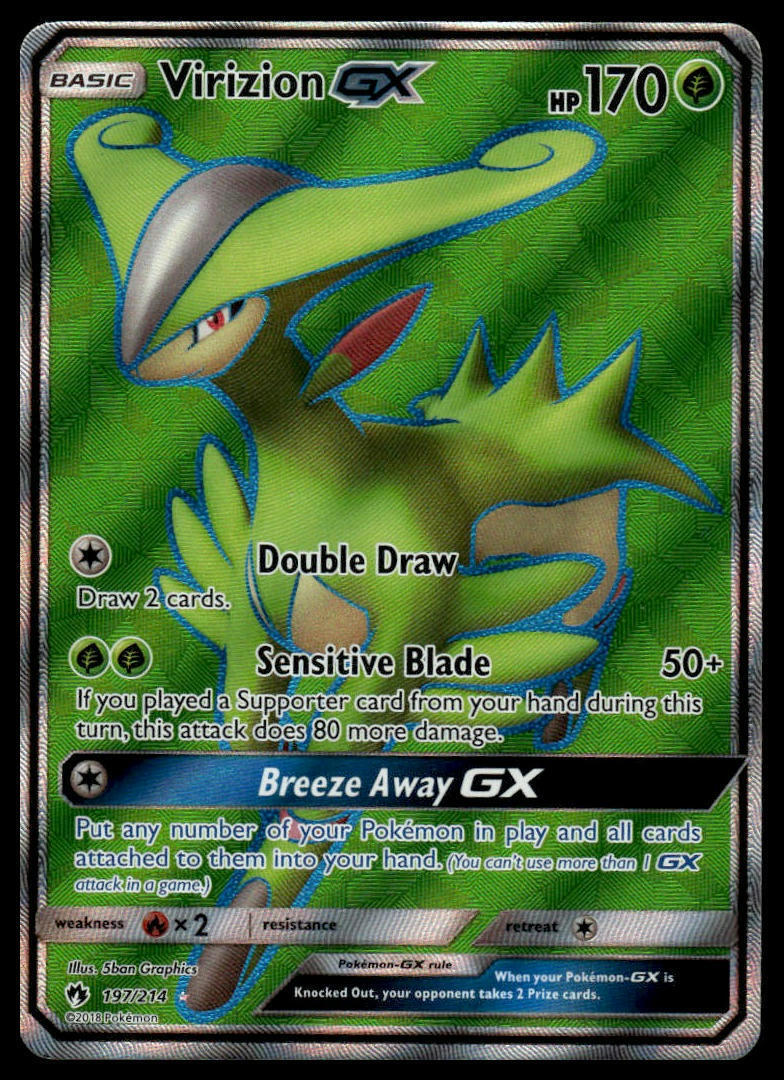 SM - Lost Thunder #197/214 Virizion GX (Full Art)