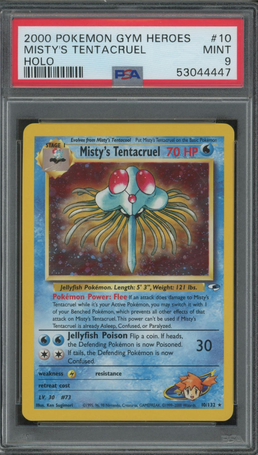 2000 Pokemon Gym Heroes #10 Misty'S Tentacruel Holo PSA 9